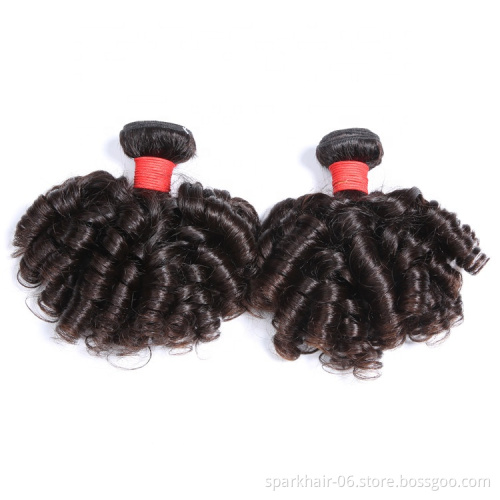SPARK 8a 100g 8-40 Inch Non-Remy Cheap Human Hair Weaving Bundle for Black Women Extension Weft Bouncy Curl Wholesale Xuchang